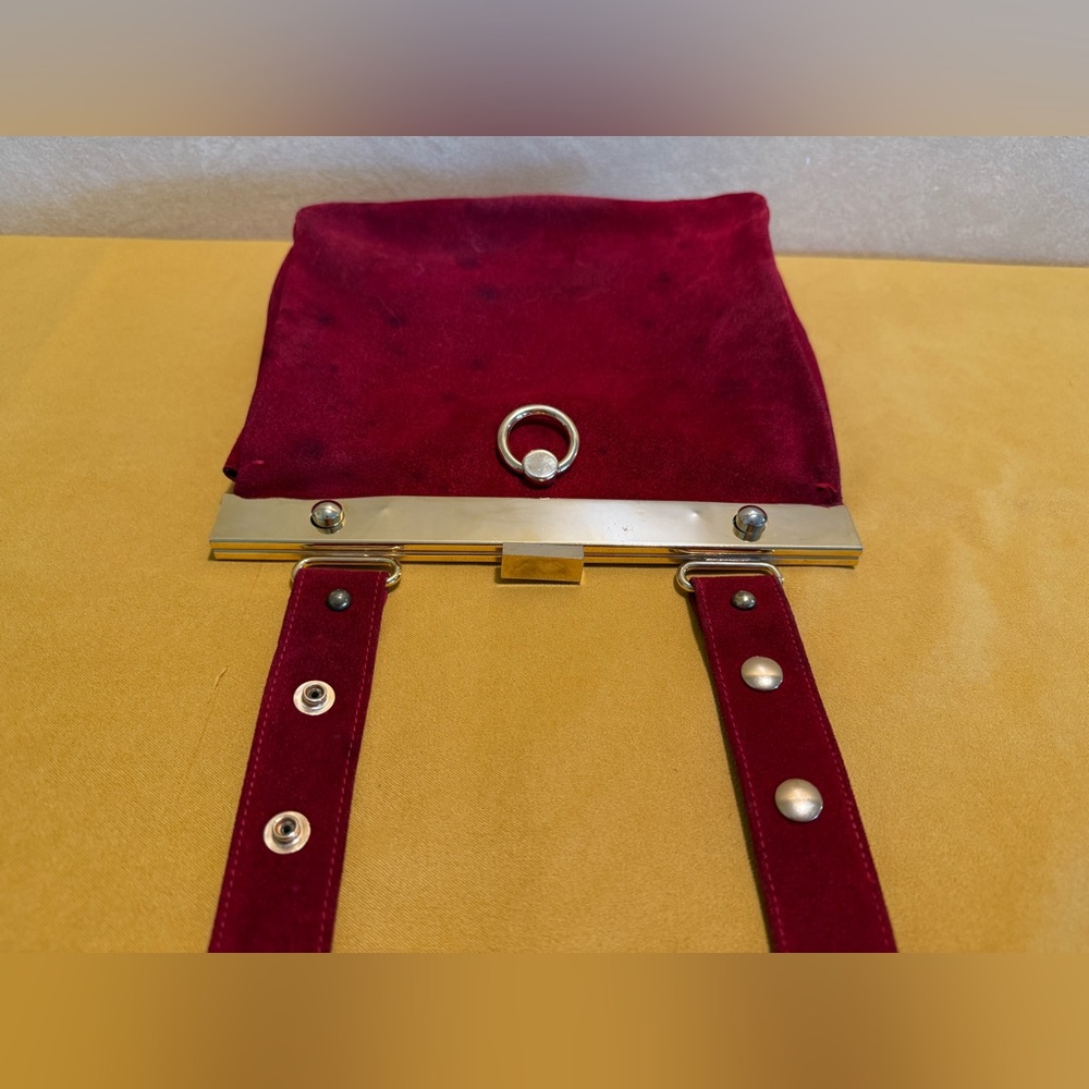 Vintage Magda Makkay Suede Shoulder Bag Very Rare! - Picture 8 of 12